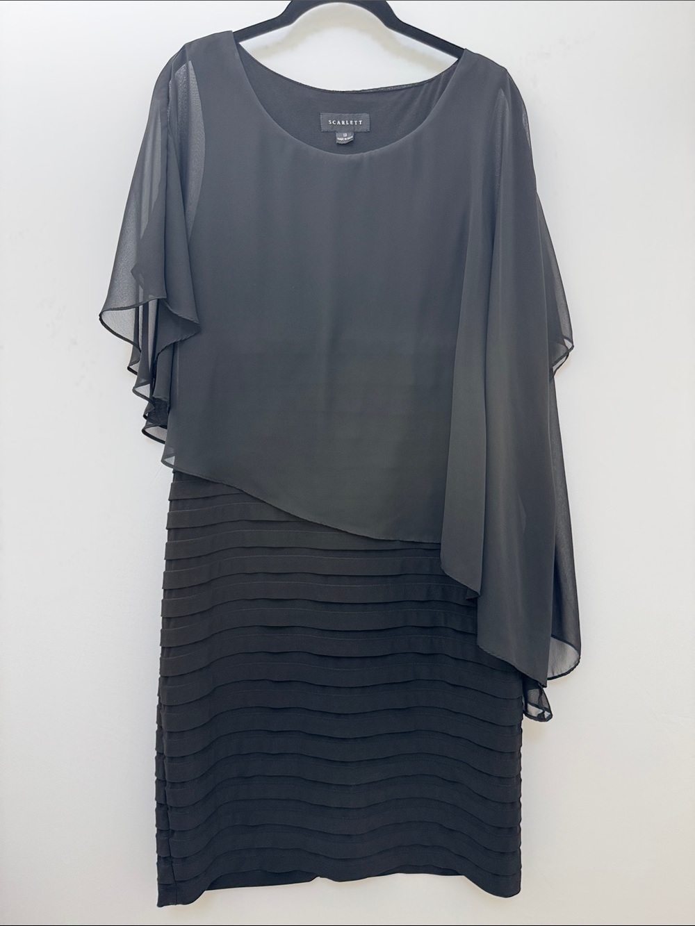 Black Overlay Dress by Scarlett